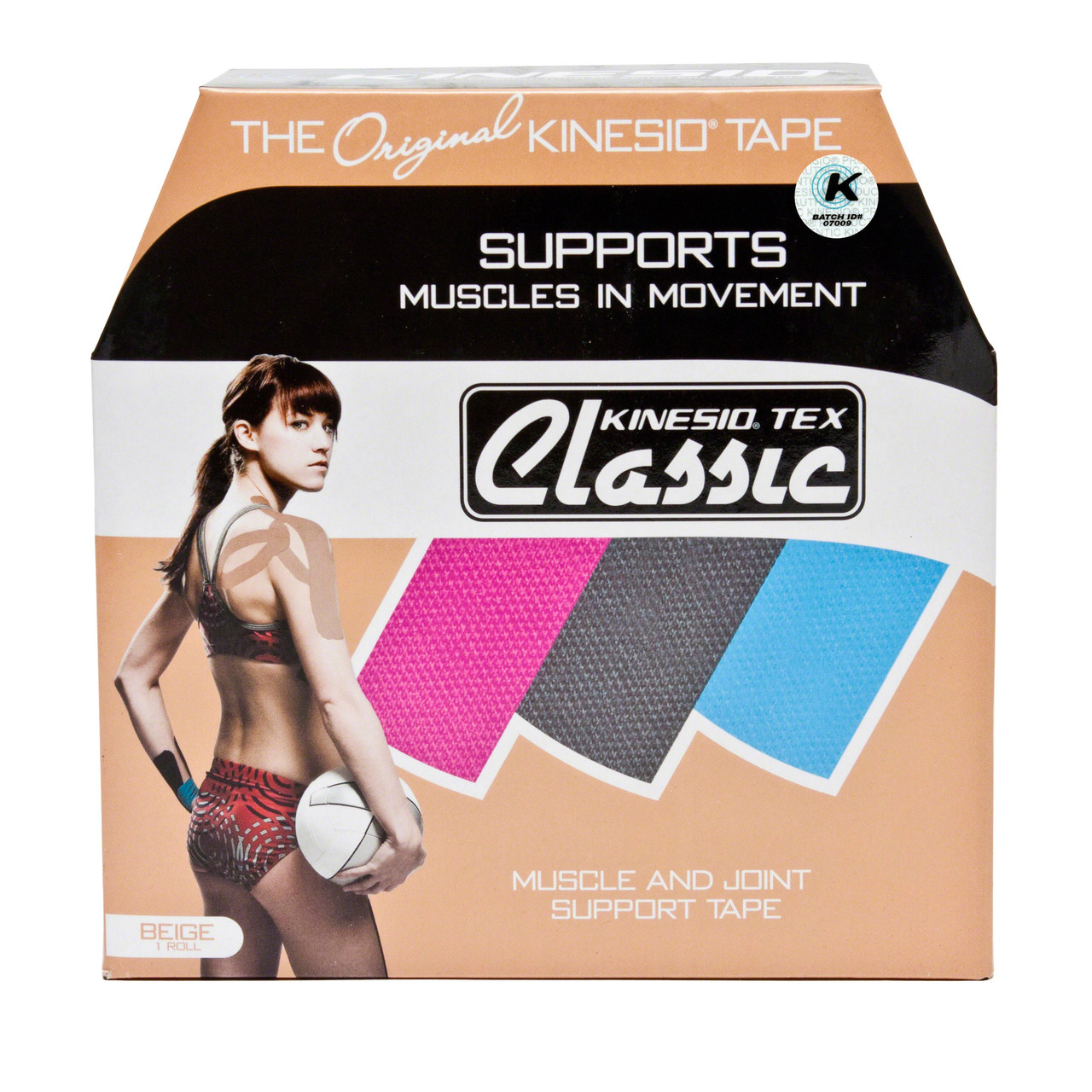 Kinesio Tape Classic Beige Bulk Front 77728